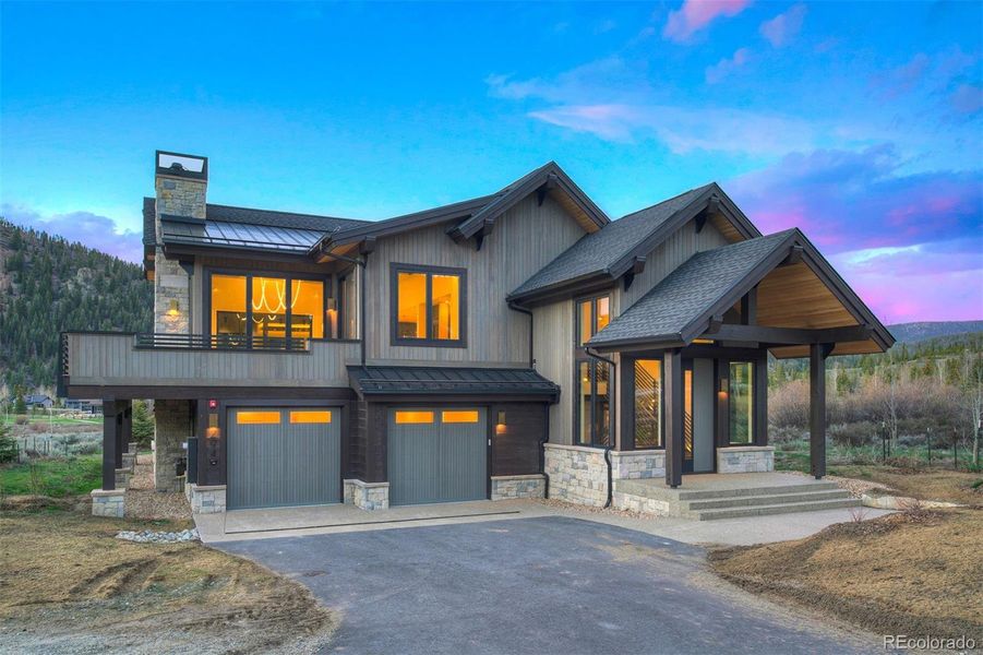 Front exterior of a new home in , Breckenridge, CO, highlighting curb appeal (Image 24).