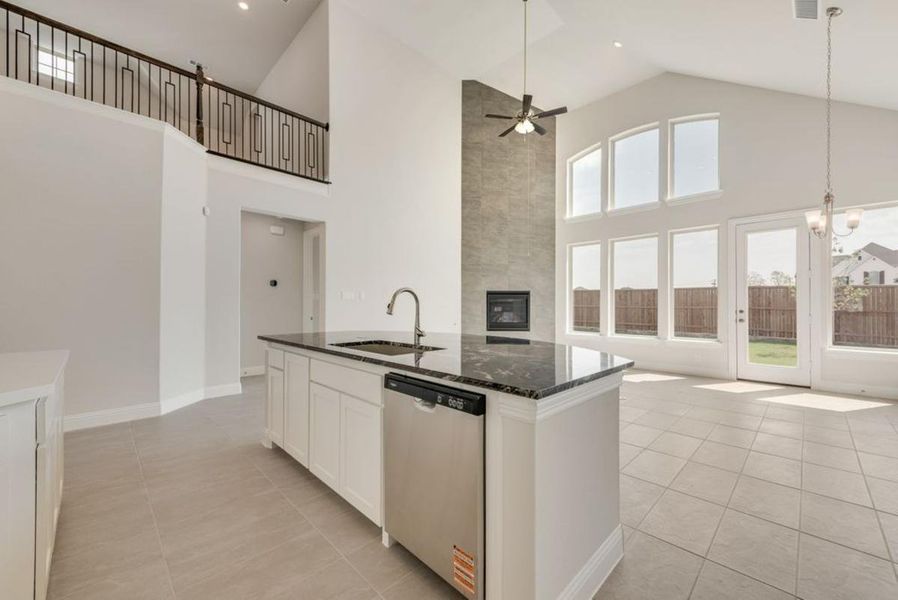 Furnished interior view inside a new home in Dominion of Pleasant Valley, Wylie (Image 9).