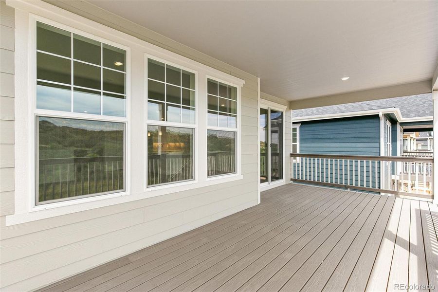 Exterior details and patio area of a home in Terrain Oak Valley, Castle Rock (Image 3).