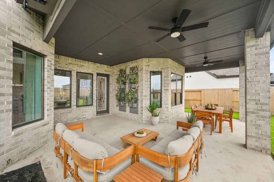 Exterior details and patio area of a home in Jubilee 45' 70', Hockley (Image 3).