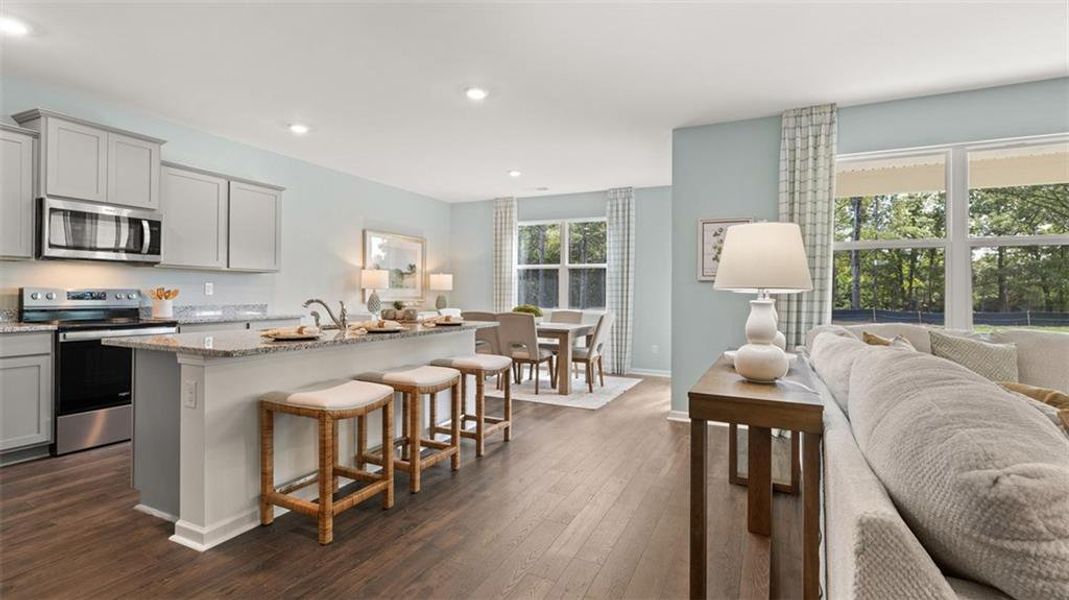 Furnished interior view inside a new home in Jackson Landing, Jefferson (Image 38).