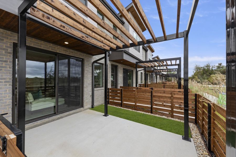 Exterior details and patio area of a home in Ten Mile Creek, Celina (Image 3).