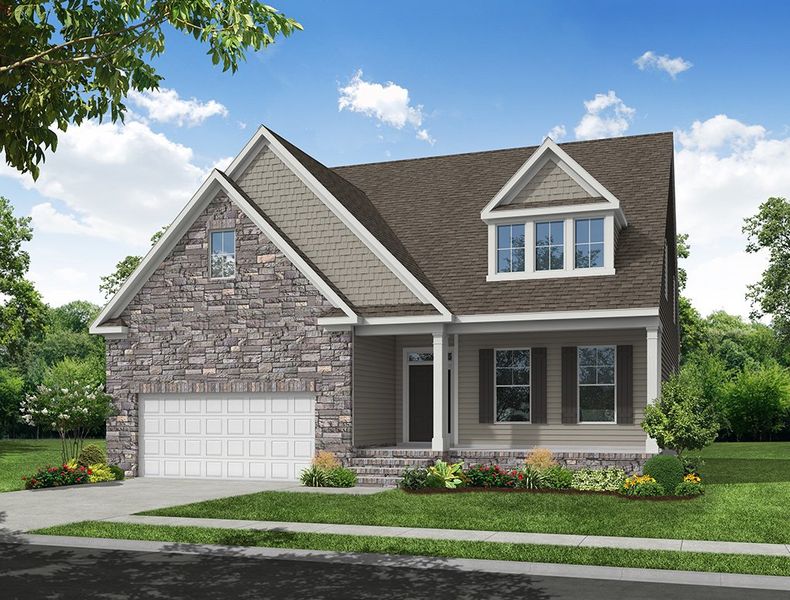 Representative exterior photo of a completed home built from the Cooper by Eastwood Homes in Hillcrest Grove, Wendell, NC (Image 8). Representative exterior photo of a completed home built from the Cooper by Eastwood Homes in Hillcrest Grove, Wendell, NC (Image 8).