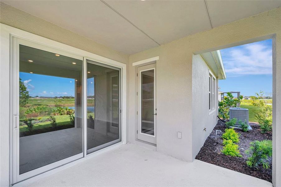 Exterior details and patio area of a home in Gracewater at Sarasota, Sarasota (Image 16).