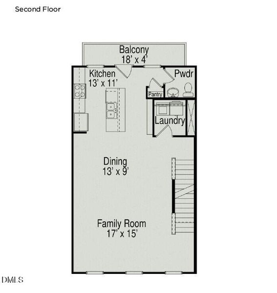 2D floor plan layout of this home in Helmsley, Raleigh, NC (Image 6).
