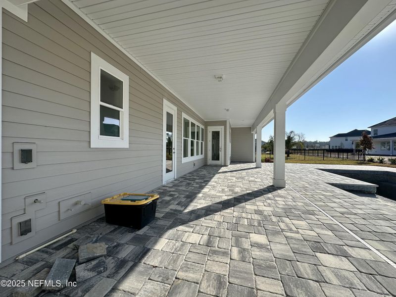Exterior details and patio area of a home in SilverLeaf, St. Augustine (Image 16).