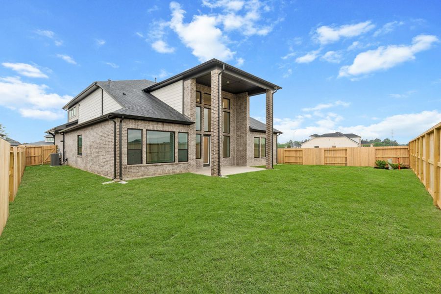 Exterior details and patio area of a home in Legacy Prairie at Katy Court 60', Katy (Image 3).