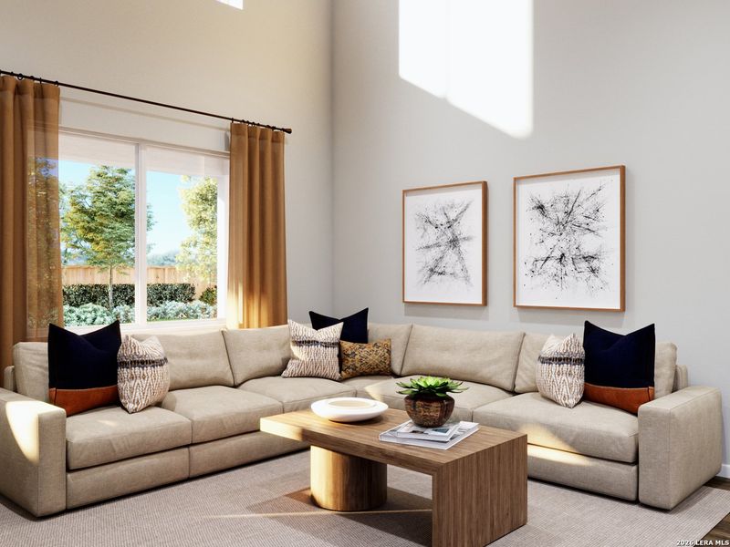 Furnished interior view inside a new home in Cinco Lakes, San Antonio (Image 4).