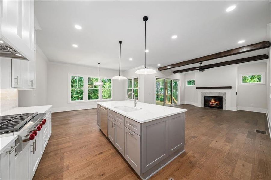 Furnished interior view inside a new home in , Atlanta (Image 8).
