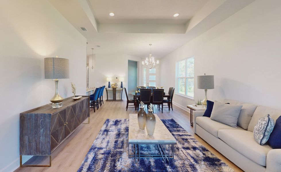 Furnished interior view inside a new home in Woodhaven, Port Orange (Image 8). Furnished interior view inside a new home in Woodhaven, Port Orange (Image 8).