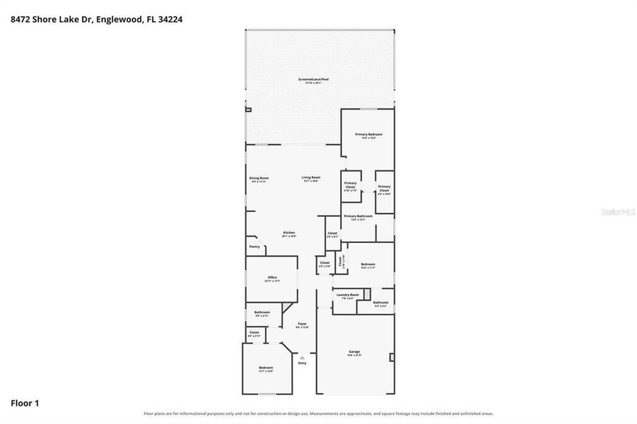 2D floor plan layout of this home in Palm Lake at Coco Bay, Englewood, FL (Image 5). 2D floor plan layout of this home in Palm Lake at Coco Bay, Englewood, FL (Image 5).