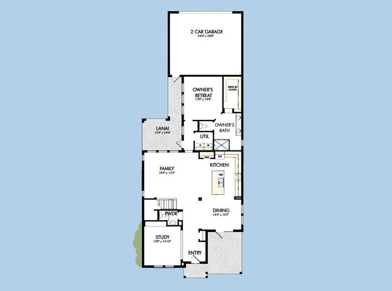 2D floor plan layout for the The Grandstand by David Weekley Homes in Reflections at Olympus – Legacy, Clermont, FL (Image 4). 2D floor plan layout for the The Grandstand by David Weekley Homes in Reflections at Olympus – Legacy, Clermont, FL (Image 4).