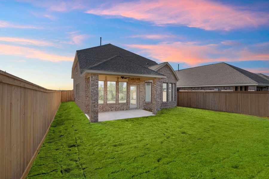 Exterior details and patio area of a home in Bridgeland 40', Cypress (Image 24). Exterior details and patio area of a home in Bridgeland 40', Cypress (Image 24).