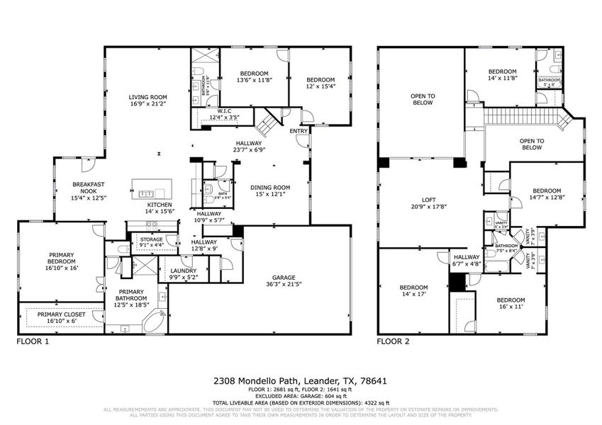 2D floor plan layout of this home in , Leander, TX (Image 5).