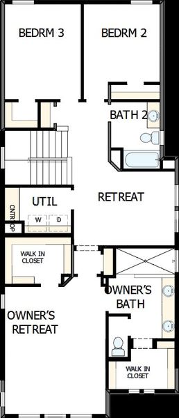 2D floor plan layout of this home in Talia – Cottage Series, Mesquite, TX (Image 3).