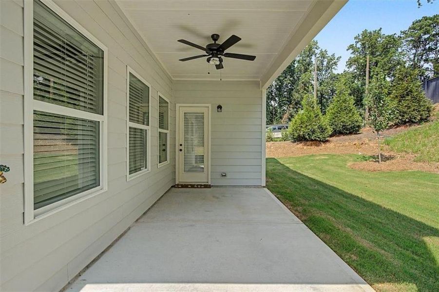 Exterior details and patio area of a home in Sawmill Creek, Mableton (Image 26).
