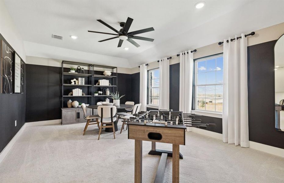 *Model Representation - Spacious game room on second level