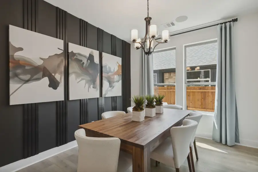 Representative furnished interior of a home built from the Wimberly by Chesmar Homes in Summer Crest, Crowley (Image 4).