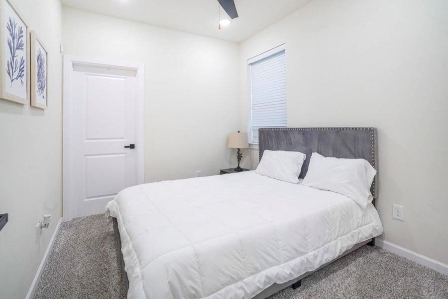 First floor bedroom with full bath.