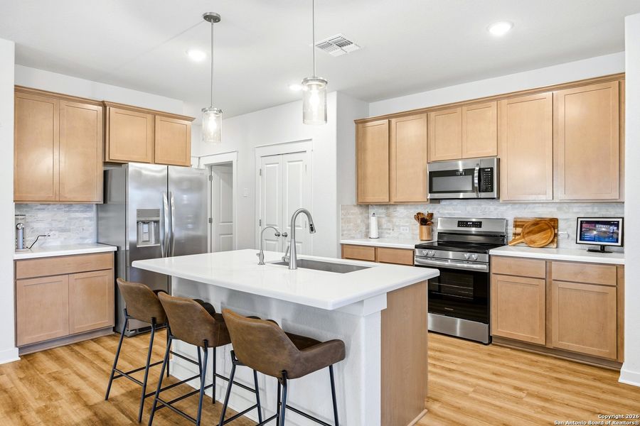 Furnished interior view inside a new home in , New Braunfels (Image 15).