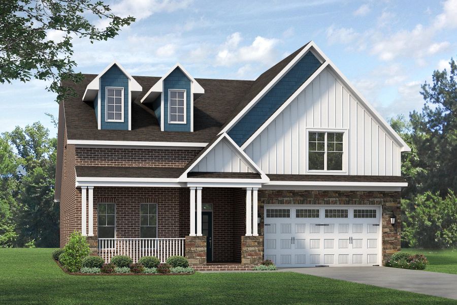 Representative exterior photo of a completed home built from the Ashton by Keystone Homes NC in Weybridge, Burlington, NC (Image 30).