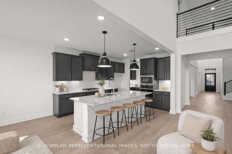 Furnished interior view inside a new home in Lone Star Landing, Montgomery (Image 7).