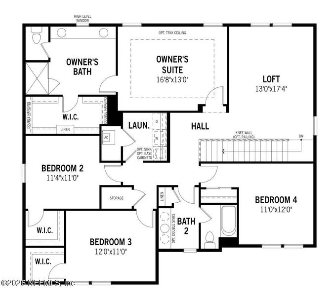 2D floor plan layout of this home in RiverTown, St. Johns, FL (Image 5).