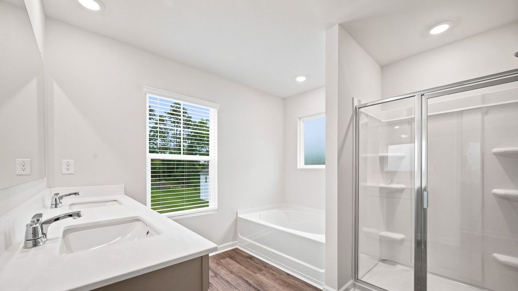 Furnished interior view inside a new home in Brooks Station, Dacula (Image 8).