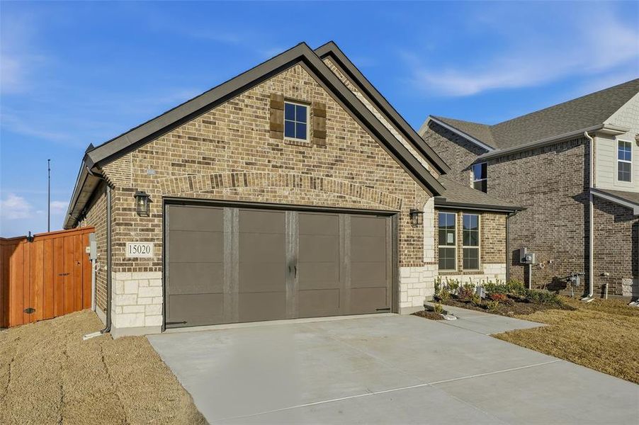 Front exterior of a new home in Morningstar, Aledo, TX, highlighting curb appeal (Image 23).
