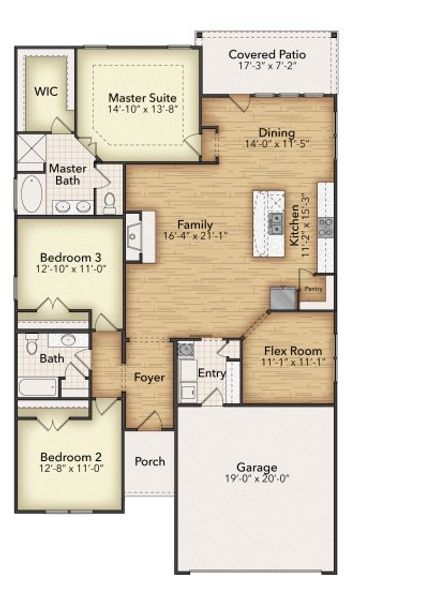 2D floor plan layout of this home in Waterford Park, Weatherford, TX (Image 4). 2D floor plan layout of this home in Waterford Park, Weatherford, TX (Image 4).