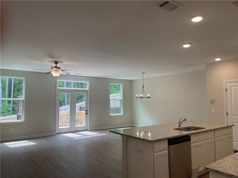 Furnished interior view inside a new home in The Collection at Wolf Creek, Lawrenceville (Image 6).