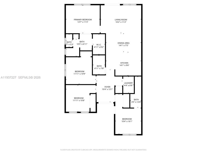 2D floor plan layout of this home in , Fort Lauderdale, FL (Image 5).