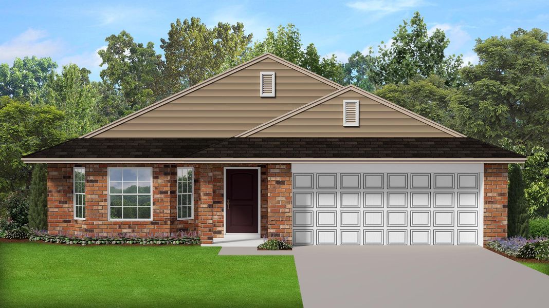 Representative exterior photo of a completed home built from the 1780 by Adams Homes in Ricker Estates, Jacksonville, FL (Image 18). Representative exterior photo of a completed home built from the 1780 by Adams Homes in Ricker Estates, Jacksonville, FL (Image 18).