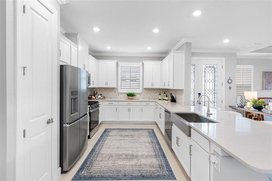 Furnished interior view inside a new home in Esplanade at Wiregrass Ranch, Wesley Chapel (Image 26).