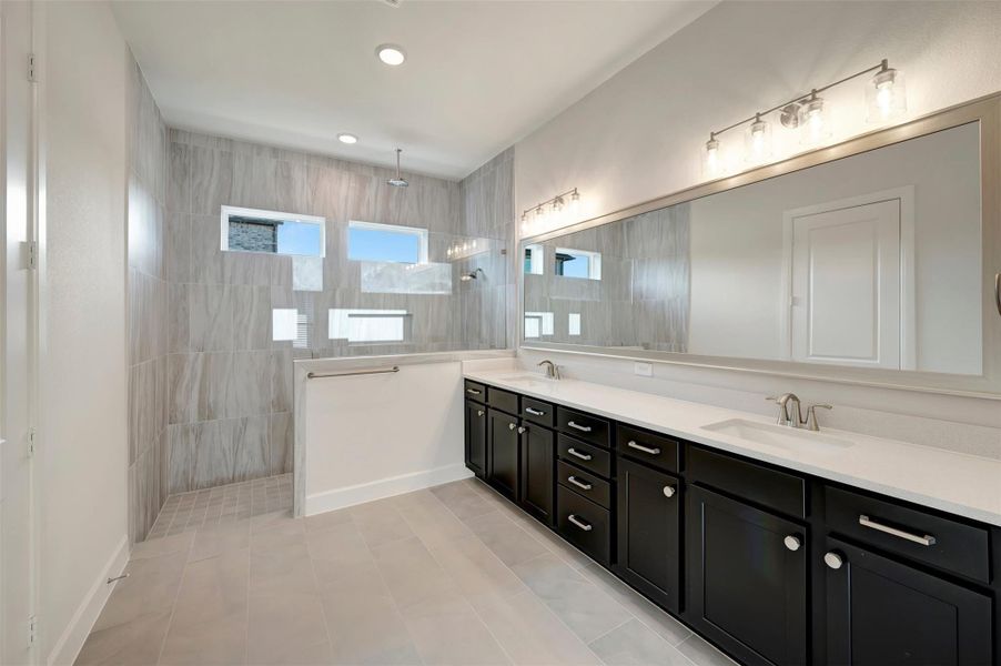 Furnished interior view inside a new home in Riceland - Enclave Row Collection, Mont Belvieu (Image 9).