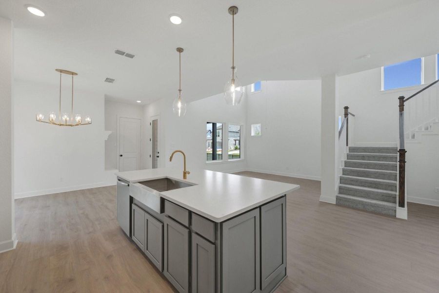 Furnished interior view inside a new home in Pomona - Grove Row Collection, Manvel (Image 3).