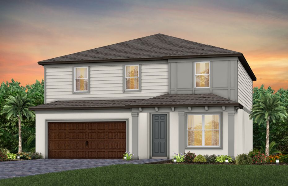 Representative exterior photo of a completed home built from the Valen by Pulte Homes in Vida's Way, Wesley Chapel, FL (Image 15).