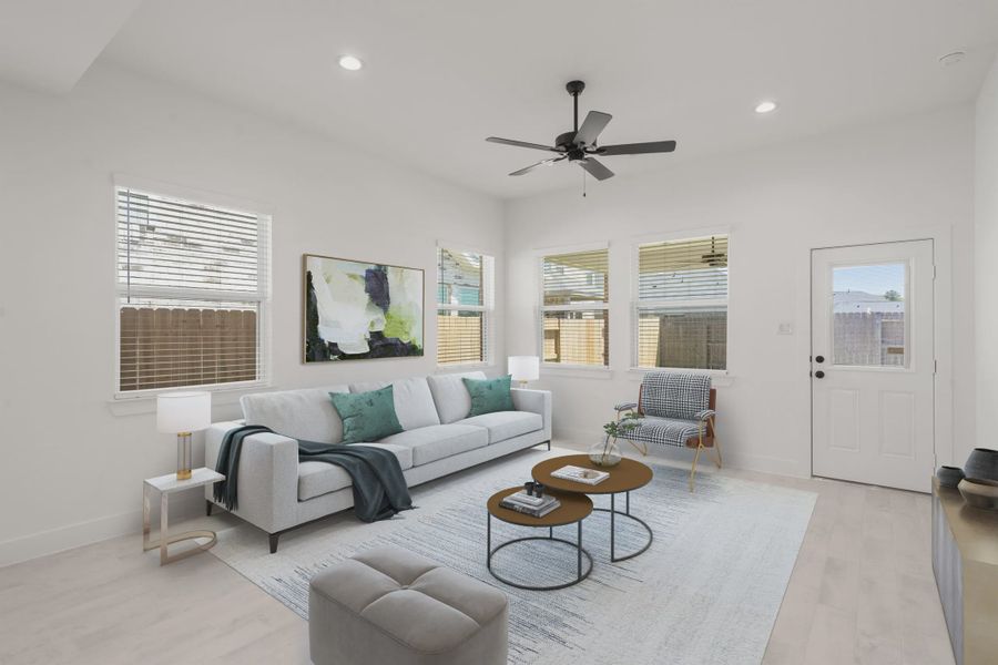 Furnished interior view inside a new home in The Woodlands Hills, Willis (Image 5).