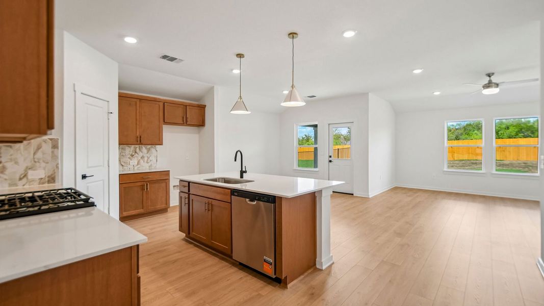 Furnished interior view inside a new home in Trails at Wildhorse, Austin (Image 10).