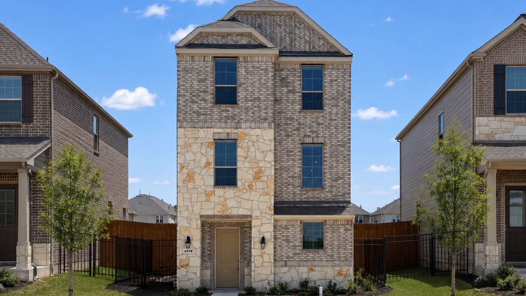 Representative exterior photo of a completed home built from the Stallion by D.R. Horton in Mustang Square, Plano, TX (Image 2). Representative exterior photo of a completed home built from the Stallion by D.R. Horton in Mustang Square, Plano, TX (Image 2).