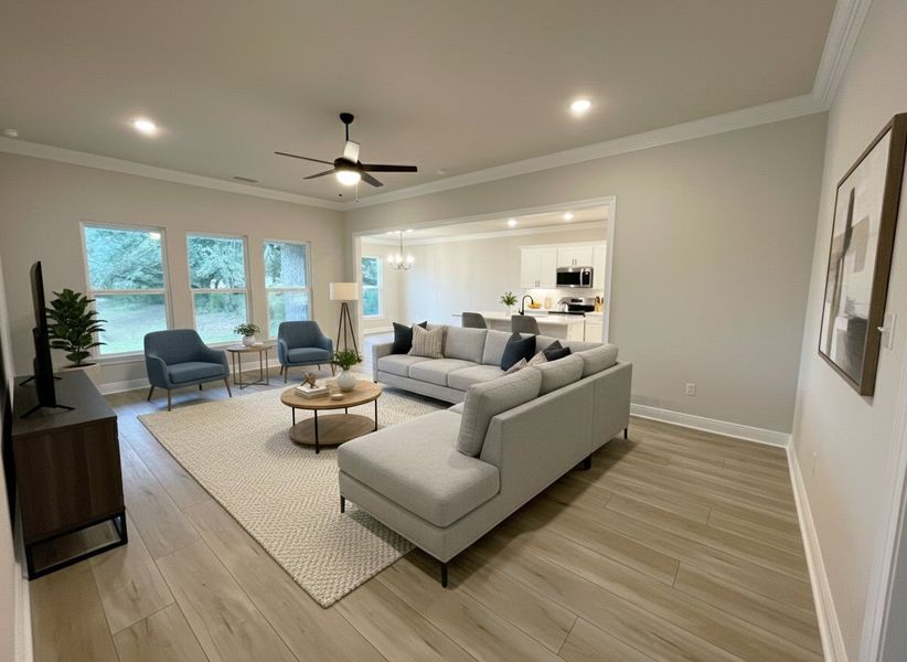 Front exterior of a new home in Eagle Pointe, Pensacola, FL, highlighting curb appeal (Image 4).