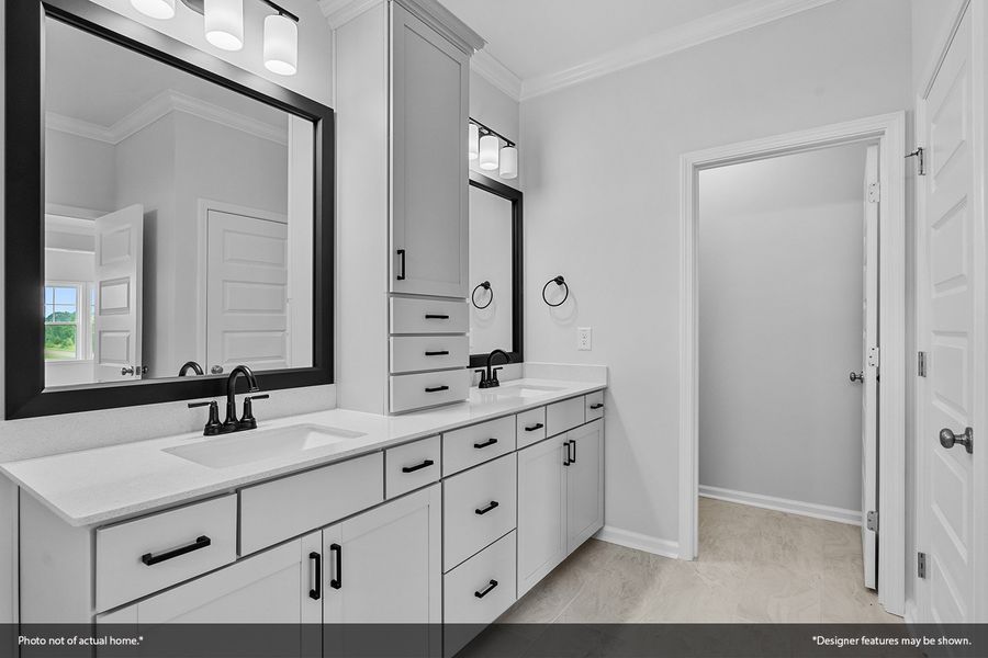 Representative furnished interior of a home built from the Keowee - Vanguard Collection by Mungo Homes in Hanes Lake, Winston-Salem (Image 6).