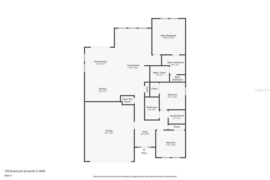 2D floor plan layout of this home in , North Port, FL (Image 6).