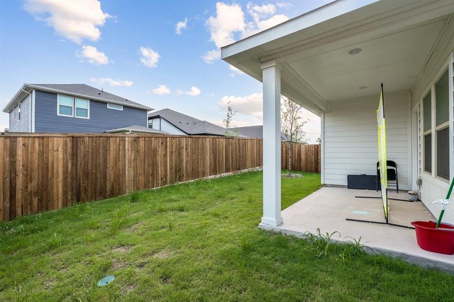 View of yard with a patio area