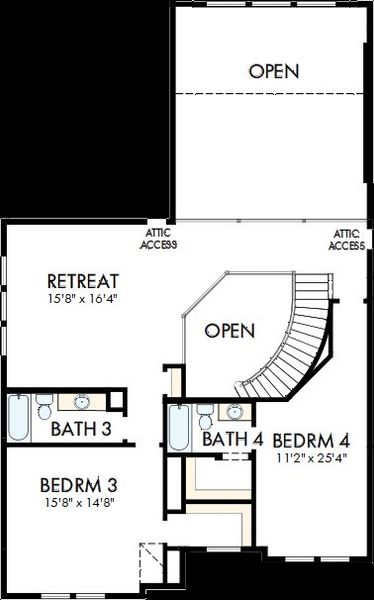 2D floor plan layout of this home in Northshore at Lakewood Village - Estate Series, Lakewood Village, TX (Image 3). 2D floor plan layout of this home in Northshore at Lakewood Village - Estate Series, Lakewood Village, TX (Image 3).