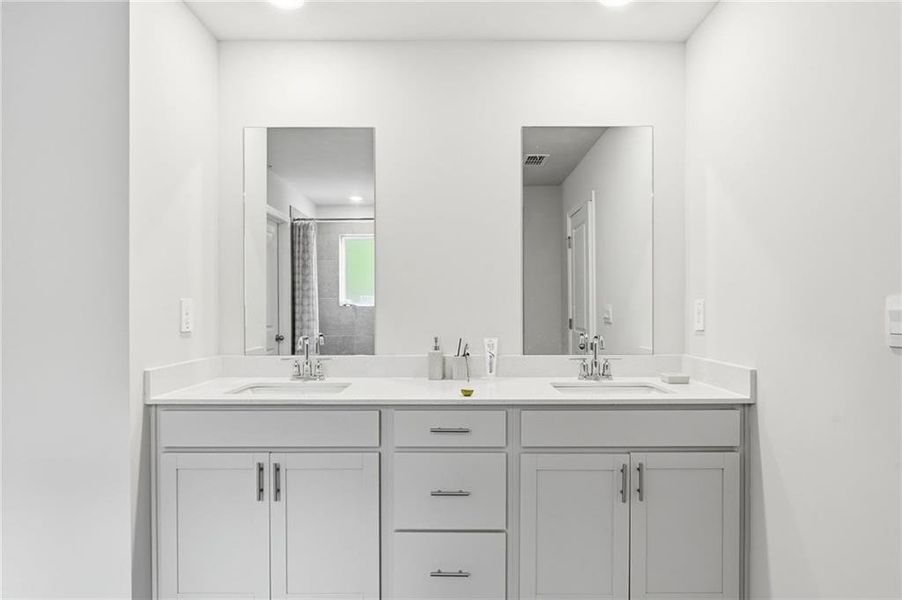 Furnished interior view inside a new home in Vistas at Towne Mill, Canton (Image 51).