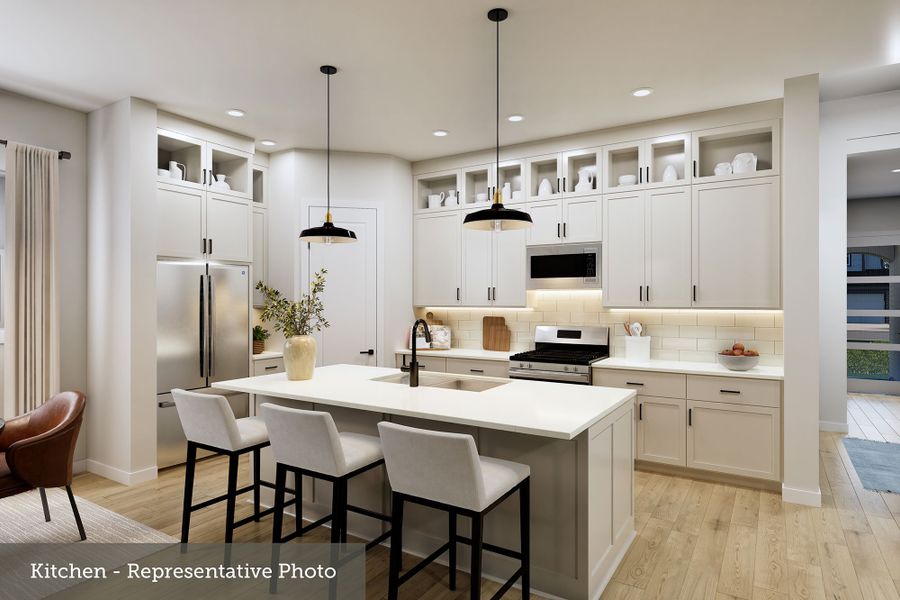 Furnished interior view inside a new home in The Woodlands Hills - Reserve Collection, Willis (Image 5).