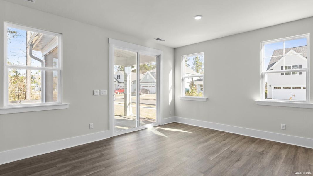 Representative unfurnished interior of a home built from the Harbor Oak by D.R. Horton in The Grove at Blake Farm, Wilmington (Image 27).