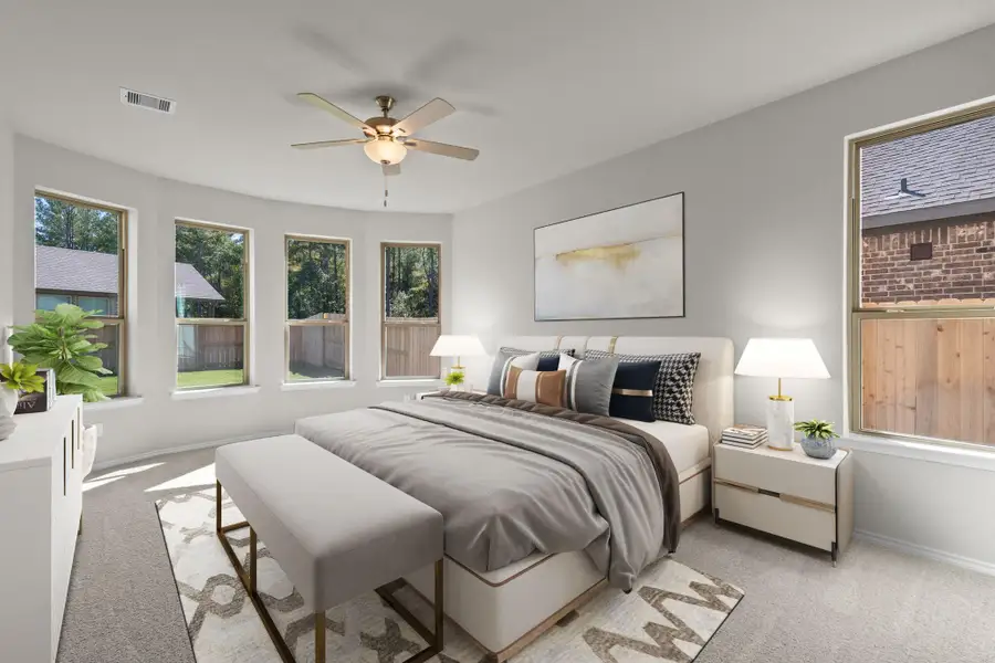 Furnished interior view inside a new home in The Trails, New Caney (Image 10).