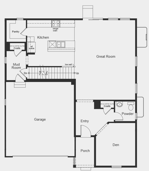 2D floor plan layout for the Plan 2390 by KB Home in The Nest Reserve at Canyon Creek, Erie, CO (Image 8).